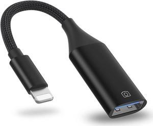 USB Camera Adapter for iPhone iPad to USB OTG Cable Adapter iPhone USB Adapter Supports USB Flash Drive Card Reader Mouse Keyboard MIDI...