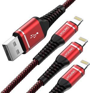 10Ft iPhone Charger, 3Pack Lightning Cable Nylon Braided Long USB Fast Apple Charger Cable Compatible with iPhone 13 12 11 Pro Max XS XR X 8 7 6 5 Plus iPad iPod and More