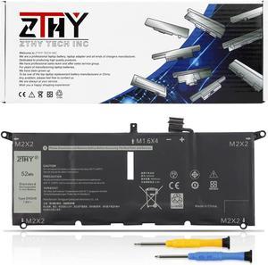 ZTHY 52Wh DXGH8 Laptop Battery for Dell XPS 13 9370 9380 Inspiron 13 7390 7391 2-in-1 5390 5391 14 7400 7490 Latitude 3301 E3301 Vostro 5390 5391 Series G8VCF H754V 0H754V P82G001 7.6V 6500mAh 4Cell