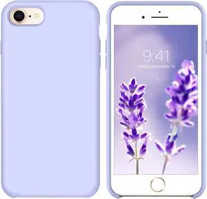 iPhone SE 2022 Case,iPhone SE 2020/8/7 Cases, Liquid Silicone Soft Gel Rubber Slim Mobile Phone Cover with Microfiber Cloth Lining Cushion Shockproof Full Protective Case for iPhone 7/8/SE2/SE