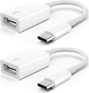USB C to USB 3.0 Adapter [2 Pack] Type C Male to USB Female OTG Cable Thunderbolt3 to USB 3.1 Adapter Compatible with MacBook Pro/Air M2/M1 iPhone 16 15 Pro Max iPad Pro Galaxy S24/S23/S22/S21