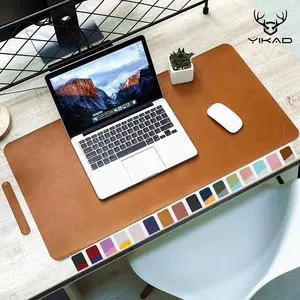 Mouse Pad Desk Mat Map, Microfiber Leather Desk pad Large Mouse pad, Waterproof Desk Mat for Desktop 31'x15.5' Brown