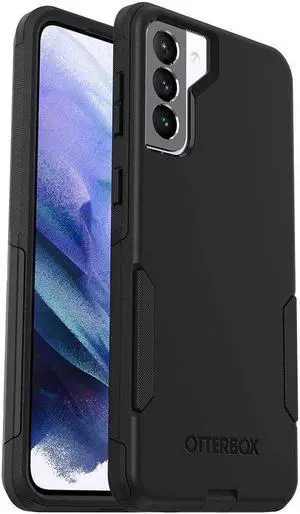 Galaxy S21+ 5G (ONLY - Does NOT FIT Non-Plus Size or Ultra) Commuter Series Case - Does NOT FIT Non-Plus Size or Ultra - Black Slim & Tough Pocket-Friendly with Port Protection