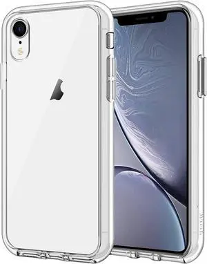 Case for iPhone XR 6.1-Inch Non-Yellowing Shockproof Phone Bumper Cover Anti-Scratch Clear Back (Clear)