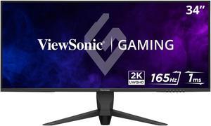 ViewSonic VX3418-2K 34" 21:9 1440p 1ms 165Hz Gaming Monitor with FreeSync Premium, Eye Care, HDMI, DisplayPort and USB