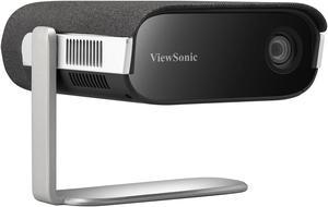 ViewSonic M1X Portable LED Projector with Smart Stand, Harman Kardon Speakers, Built-In Battery, H/V Keystone, 4 Corner Adjustment, Bluetooth, Wi-Fi, USB-C, Powered USB A