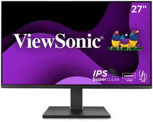 ViewSonic VG2751 27 Inch IPS 1080p Ergonomic Monitor with Full Adjustability, 100Hz, 4-Port USB Hub, HDMI, DisplayPort, and USB C Inputs for Home and Office