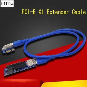 est Sale PCI-E X1 Extension Cable Riser Card Extender USB 3.0 Transfer Cables PCI-E X1 to 1X Adapter Adaptador PC Accessories