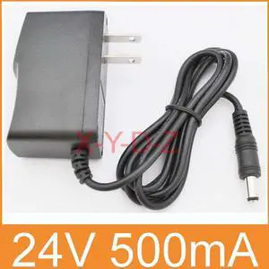 1pcs 24V500mA  AC 100V-240V Converter power Adapter DC 24V 0.5A 500mA Power Supply US Plug DC 5.5mm x 2.1mm -2.5mm