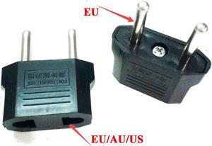 est US AU EU To EU Plug USA To Euro Europe Travel Wall AC Power Charger Outlet Adapter Converter 2 Round Socket Pin