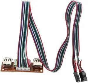 Funda de ordenador con 2 puertos USB 2,0, Panel frontal, Conector de puerto, micrófono, auriculares