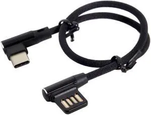 Usb-C 3.1 Type-C To Left Right Angled 90 Degree Usb 2.0 Data Cable with Sleeve for Tablet & Phone 15Cm