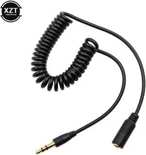 AUX Cable 3.5mm Audio Stereo Extension Cable Jack Male to Female Headphone Cable for Car Earphone Speaker Extender Spring Cable