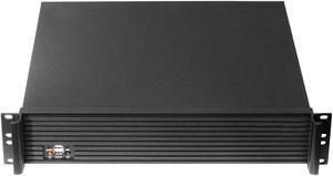 2U server chassis, standard 19-inch rack-mounted server chassis, front panel, mounting ears and handles are aluminum profiles/ Four-slot rear window (empty chassis)