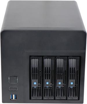 4-disk nas chassis / ATX DIY hot-swappable IPFS server mini mini-itx chassis / + 1U 150W power supply + main board + 4G memory + 16G system disk + 1T HDD 1PCS