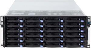 24 bays Rackmount Hotswap server Case 4U chassis / equipped with 6Gb / s Mini-sas interface (SFF8087), with temperature control, with SGPIO / empty chassis
