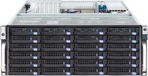 36-bay storage server 4U chassis / equipped with 6Gb / s Expander expansion backplane, Mini-sas interface (SFF8087), with temperature control, with SGPIO, with time-sharing start / empty chassis