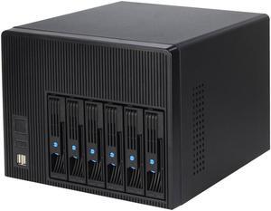 6 bay NAS chassis 6GB SATA backplane hot-swappable server mini-itx motherboard FLEX power supply office home mainframe empty chassis