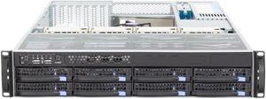 2U storage server 6GB/SATA backplane 8-bay hot swappable empty chassis