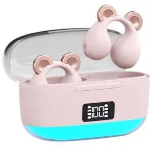 Anivia Clipon OpenEar Wireless Bluetooth 5.3 Earbuds Sport Headphones with LED Digital Charging Case Non-In-Ear Anivia Clipon OpenEar Wireless Bluetooth 5.3 Earbuds Sport Headphones with LED Digital Charging Case Non-In-Ear