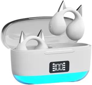 Anivia Clipon OpenEar Wireless Bluetooth 5.3 Earbuds Sport Headphones with LED Digital Charging Case Non-In-Ear Anivia Clipon OpenEar Wireless Bluetooth 5.3 Earbuds Sport Headphones with LED Digital Charging Case Non-In-Ear