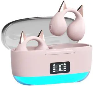 Anivia Clipon OpenEar Wireless Bluetooth 5.3 Earbuds Sport Headphones with LED Digital Charging Case Non-In-Ear Anivia Clipon OpenEar Wireless Bluetooth 5.3 Earbuds Sport Headphones with LED Digital Charging Case Non-In-Ear