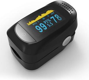 Finger Blood Pressure Monitor Finger Pulse Oximeter Blood Oxygen Saturation Monitor LED Screen Display