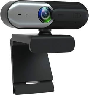 EACH Full HD Webcam 1080p USB Webcam Autofocus Camera HDR Webcam Widescreen with Privacy Cover Video Calling and Recording for Laptop PC Skype Stream Gaming Silver