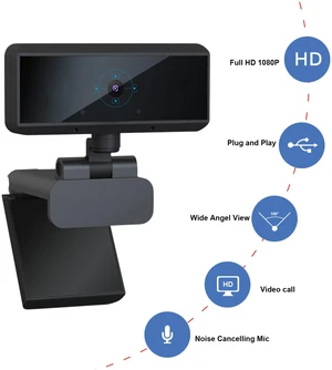 1080P HD Webcam with NoiseCancelling Microphone,100°WideAngle,Auto LowLight Correction,PlugPlay USB Computer Camera for Zoom Meeting Streaming Laptop Desktop 1080P HD Webcam with NoiseCancelling Microphone,100°WideAngle,Auto LowLight Correction,PlugPlay USB Computer Camera for Zoom Meeting Streaming Laptop Desktop