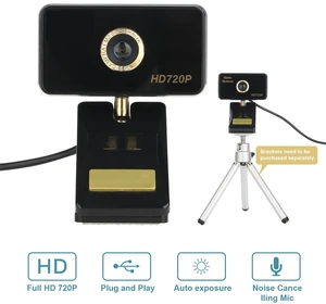 EACH HD 720P USB Webcam Manual Focus Clip-on Camera with Built-in Noise Cancelling Microphone for Laptop Desktop Video Call Meeting Live Streaming EACH HD 720P USB Webcam Manual Focus Clip-on Camera with Built-in Noise Cancelling Microphone for Laptop Desktop Video Call Meeting Live Streaming