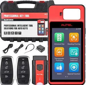 Autel MAxiIM KM100 Key Fob bilizer Tool, Key Creation Learning Chip Read, Write, Clone, 2 Blank IKEYs, New of IM508, IM608Pro