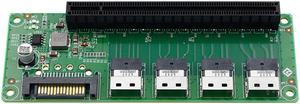 Linkreal 4 Port SFF-8654 to PCIe x16 Slot Adapter