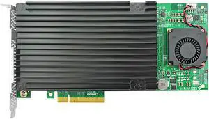 Linkreal PCI Express 3.0 x8 to 4 xM.2 NVMe SSD Adapter with Heatsink and Fan Cooling System
