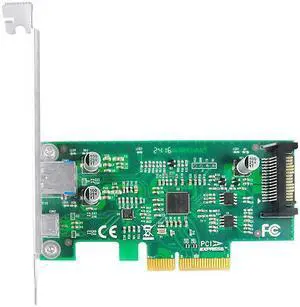 Linkreal PCIe to USB3.1 Type C + Type A Expansion Card Superspeed 10Gb/s for PC desktops