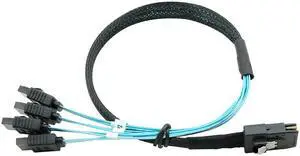 Linkreal Internal Mini SAS SFF-8087 to 4SATA Cable-motherboard end 40CM Linkreal Internal Mini SAS SFF-8087 to 4SATA Cable-motherboard end 40CM