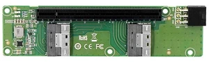Dual-Port Slimsas(SFF-8654 8I) to PCIe x16 Converter Dual-Port Slimsas(SFF-8654 8I) to PCIe x16 Converter