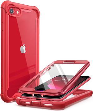 iBlason Ares Clear Series Designed for iPhone SE 2020 CaseiPhone 7 CaseiPhone 8 Case Builtin Screen Protector FullBody Rugged Clear Bumper Case for iPhone SE 2020 iPhone 8 iPhone 7 Red