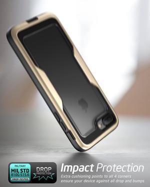 Iphone 7 Plus Case iBlason iPhone 8 Plus Case Heavy Duty Protection Magma Series Full body Bumper Case Gold