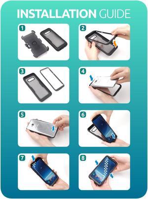 Iphone 7 Plus Case iBlason iPhone 8 Plus Case Heavy Duty Protection Magma Series Full body Bumper Case Blue