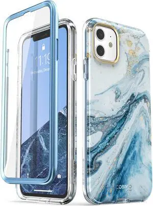 i-Blason Cosmo Series Case for iPhone 11 (2019 Release), Slim Full-Body Stylish Protective Case with Built-in Screen Protector, 6.1''