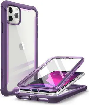 i-Blason Ares Case for iPhone 11 Pro Max 2019 Release, Dual Layer Rugged Clear Bumper Case with Built-in Screen Protector