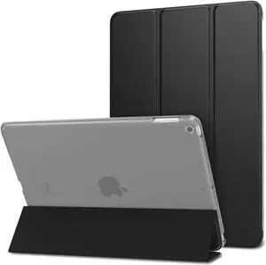 i-Blason Cosmo Lite Case for New iPad 7th Generation, iPad 10.2 2019 Case, Slim Trifold Stand Smart Case Translucent Hard Back Protective Cover with Auto Sleep/Wake (Black)