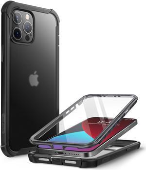 Forza Series Case for iPhone 12 Pro Max 6.7 inch (2020 Release), Full-Body Rugged Cover with Built-in Screen Protector Compatible with Fingerprint Reader (Black)