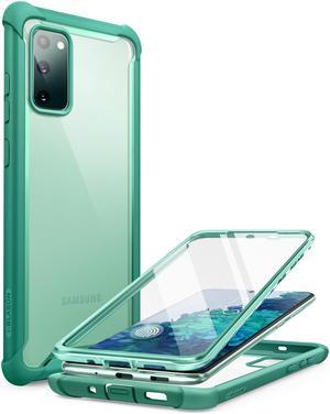 i-Blason Ares Series Designed for Samsung Galaxy S20 FE 5G Case (2020 Release), Dual Layer Rugged Clear Bumper Case with Built-in Screen Protector (Green)