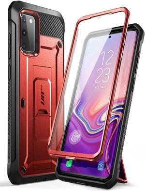 Unicorn Beetle Pro Series Designed for Samsung Galaxy S20 FE 5G Case (2020 Release), Full-Body Dual Layer Rugged Holster & Kickstand Case with Built-in Screen Protector (Red)