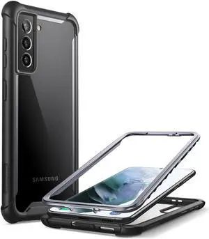 i-Blason Ares Series Case Designed for Galaxy S21 Plus 5G (2021 Release), Rugged Clear Bumper Case Without Built-in Screen Protector (Black)