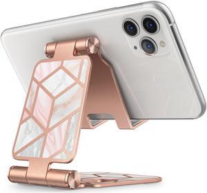 i-Blason Cell Phone Stand, Foldable Adjustable Phone Mount Holder , Compatible with iPhone 12 Mini 12 Pro Max 12 Pro 11 Xs X Xr 8 7 6s Plus, Android Smartphones, All Smart Phone (Marble)