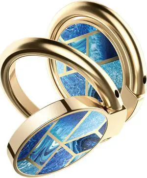 i-Blason Cell Phone Finger Ring Holder - Universal - Kick Stand with 360° Rotation and 180° Flip Magnetic Car Mountable (Ocean)