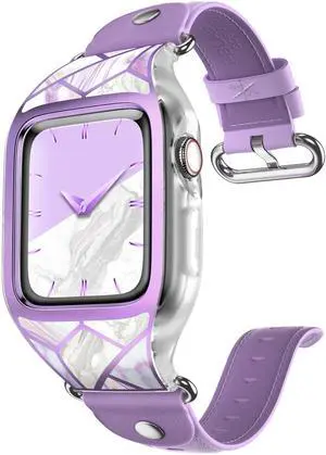 i-Blason Band Designed for Apple Watch 38 mm, [Cosmo] Stylish Sporty Protective Bumper Case with Adjustable Strap Bands for Apple Watch Series 3/2/1 (Ameth)