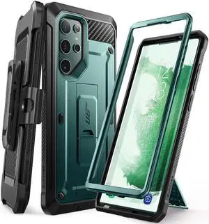 SUPCASE Unicorn Beetle Pro Series Case for Samsung Galaxy S22 Ultra 5G (2022 Release), Full-Body Dual Layer Rugged Belt-Clip & Kickstand Case Without Built-in Screen Protector (Peacock)